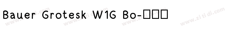 Bauer Grotesk W1G Bo字体转换